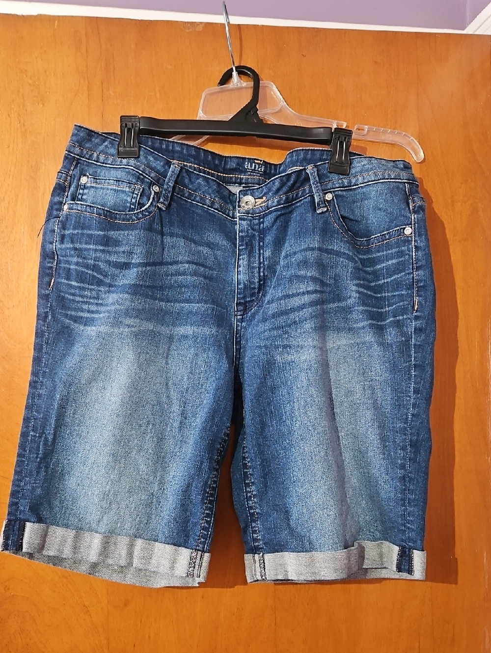 a.n.a Women's Dark Blue Denim Shorts